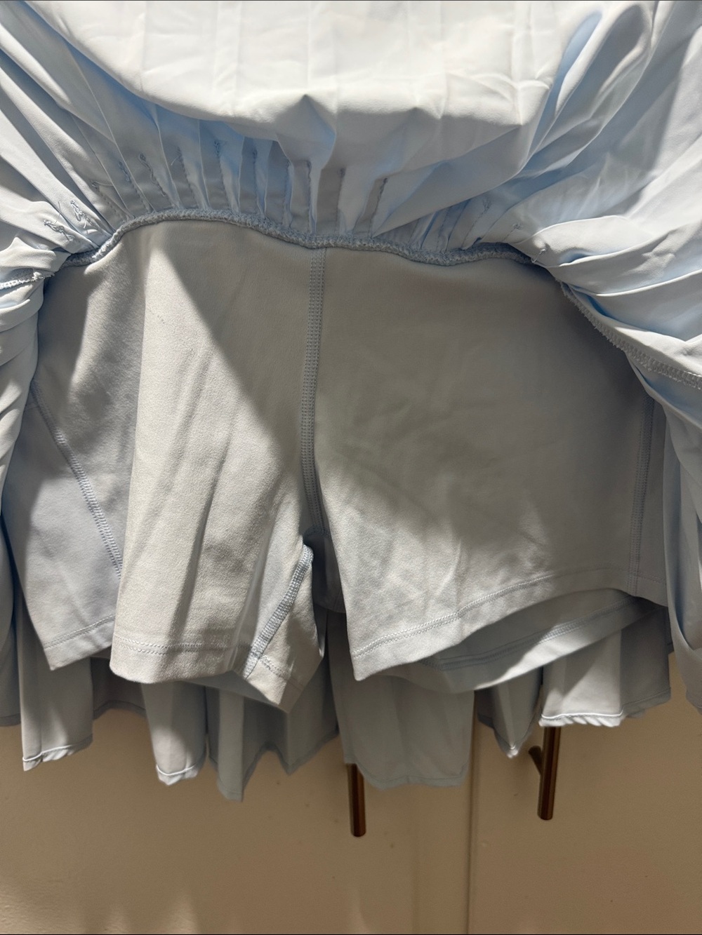Light Blue Pleated Mini Skirt - Picture 5 of 5